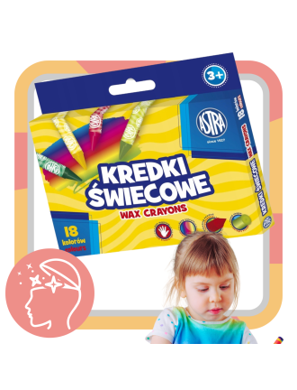 KREDKI ŚWIECOWE 18 KOLORÓW,...