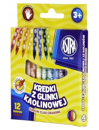 ASTRA KREDKI SZKOLNE GRAFIONOWE z glinki kaolinowej, 12 kolorów