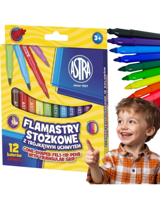 Flamastry stożkowe Astra 12...
