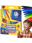 Flamastry stożkowe Astra 12 kolorów