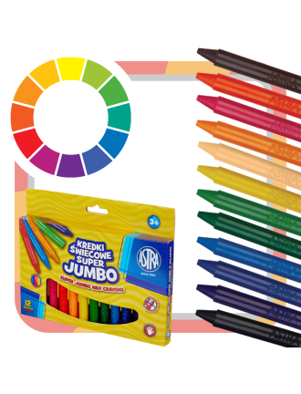 Kredki świecowe Jumbo 8 ASTRA