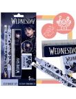 Zestaw piśmienniczy Wednesday 5 el. linijka, gumka, temperówka, długopis