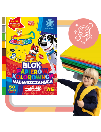 BLOK papierów kolorowych...