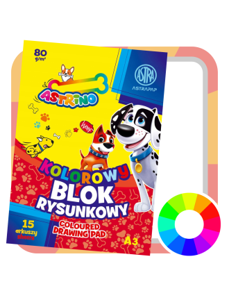 BLOK rysunkowy KOLOROWY A3...