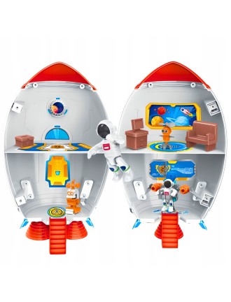 DOMEK DLA LALEK RAKIETA ŁAZIK ASTRONAUCI KOSMICI ROBOTY GALAKTYKA