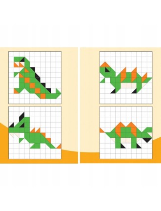 Gra Logiczna Układanka Karty Montessori Tangram Puzzle Klocki Mozaika 59 el