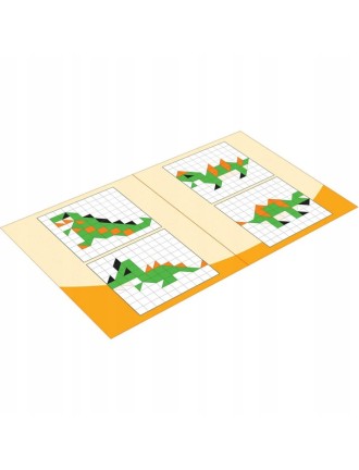 Gra Logiczna Układanka Karty Montessori Tangram Puzzle Klocki Mozaika 59 el