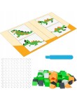Gra Logiczna Układanka Karty Montessori Tangram Puzzle Klocki Mozaika 59 el