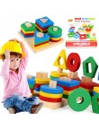 Drewniany sorter klocków UKŁADANKA KSZTAŁTY KOLORY MONTESSORI EDUKACYJNA