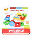 Drewniany sorter klocków UKŁADANKA KSZTAŁTY KOLORY MONTESSORI EDUKACYJNA