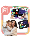 ZESTAW DO MALOWANIA TWARZY CIAŁA SZABLONY TATUAZE WZORY FARBKI DIY MAKE UP