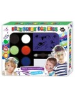 ZESTAW DO MALOWANIA TWARZY CIAŁA SZABLONY TATUAZE WZORY FARBKI DIY MAKE UP