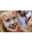ZESTAW DO MALOWANIA TWARZY CIAŁA SZABLONY TATUAZE WZORY FARBKI DIY MAKE UP