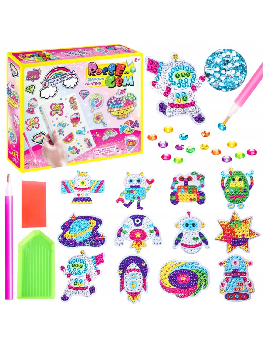 HAFT DIAMENTOWY MALOWANIE DIAMENTAMI MOZAIKA 5D DIY DLA DZIECI