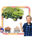 Zestaw Szkielet Dinozaura Interaktywny Transporter Quad Motor Auto Samochód