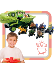 Zestaw Szkielet Dinozaura Interaktywny Transporter Quad Motor Auto Samochód