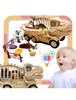 ZESTAW SZKIELET DINOZAURA TRANSPORTER FIGURKI DINOZAURÓW SKAŁY JAJA ZAGRODA
