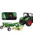 Traktor Z Zgrabiarką Maszyna Rolnicza Model Pojazdu 1:24 Farma Zestaw