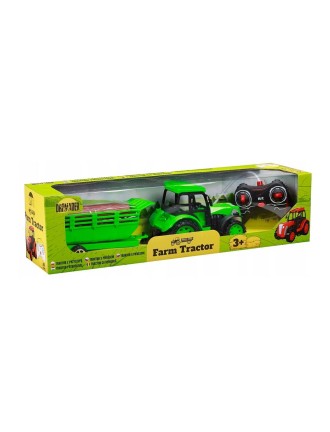 TRAKTOR ZDALNIE STEROWANY CIĄGNIK Z PRZYCZEPĄ NA AKUMULATOR RC AKCESORIA