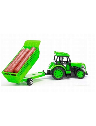 TRAKTOR ZDALNIE STEROWANY CIĄGNIK Z PRZYCZEPĄ NA AKUMULATOR RC AKCESORIA