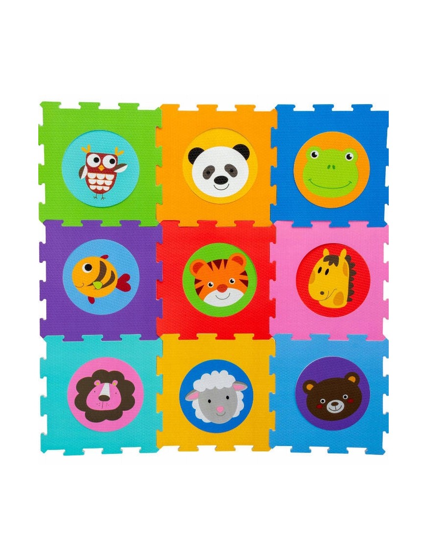 ZWIERZĘTA PUZZLE MATA PIANKOWA DLA DZIECI 9el