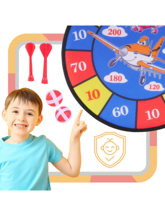 Dart Gra na Rzepy Tarcza Bezpieczne Rzutki Lotki Zręcznościowa Dla Dzieci
