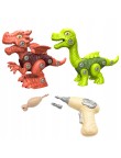 ZESTAW DINOZAURÓW DO SKRĘCANIA Z WKRĘTARKĄ I ŚRUBOKRĘTEM DINOZAUR UKŁADANKA