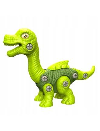 ZESTAW DINOZAURÓW DO SKRĘCANIA Z WKRĘTARKĄ I ŚRUBOKRĘTEM DINOZAUR UKŁADANKA